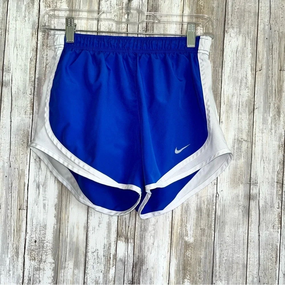 Nike Blue & White Tempo Shorts - Picture 3 of 6
